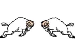 Sticker Custom Preview Image #025194 Animals Land Animals Rams Butting2