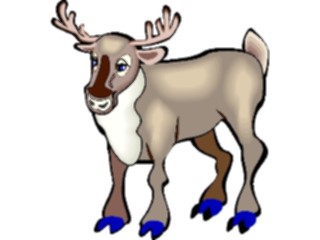 Sticker Custom Preview Image #025203 Animals Land Animals Reindeer1