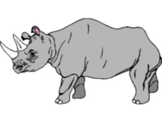 Sticker Custom Preview Image #025206 Animals Land Animals Rhino01