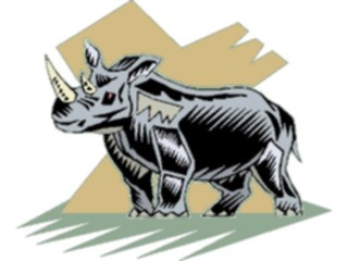 Sticker Custom Preview Image #025214 Animals Land Animals Rhino09