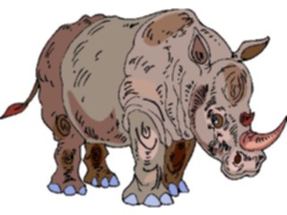 Sticker Custom Preview Image #025219 Animals Land Animals Rhino14