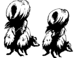 Sticker Custom Preview Image #025246 Animals Land Animals Skunk Tails