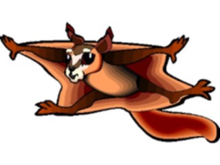Sticker Custom Preview Image #025323 Animals Land Animals Squirrel Flying