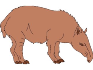Sticker Custom Preview Image #025330 Animals Land Animals Tapir1