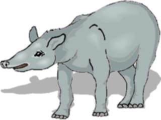 Sticker Custom Preview Image #025333 Animals Land Animals Tapir4