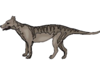 Sticker Custom Preview Image #025336 Animals Land Animals Tasmanian Wolf