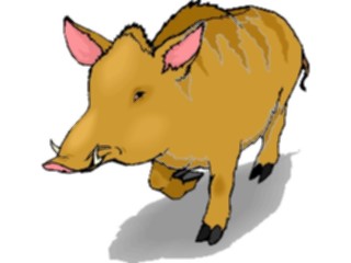 Sticker Custom Preview Image #025399 Animals Land Animals Wild Boar3