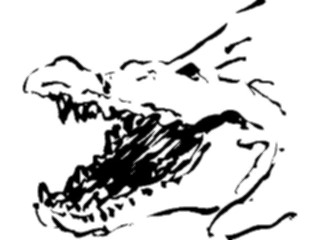 Sticker Custom Preview Image #025446 Animals Line Art Alligator2