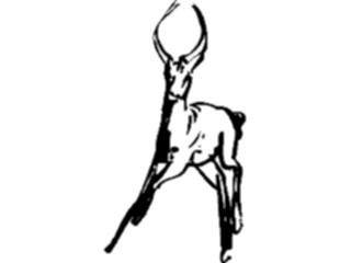 Sticker Custom Preview Image #025449 Animals Line Art Antelope02