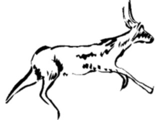 Sticker Custom Preview Image #025451 Animals Line Art Antelope04