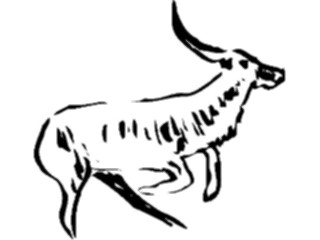 Sticker Custom Preview Image #025452 Animals Line Art Antelope05