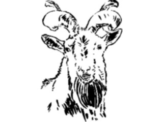 Sticker Custom Preview Image #025458 Animals Line Art Antelope11