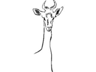 Sticker Custom Preview Image #025461 Animals Line Art Antelope14