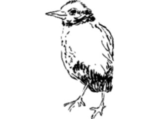 Sticker Custom Preview Image #025477 Animals Line Art Bird07