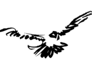 Sticker Custom Preview Image #025495 Animals Line Art Bird Flying01