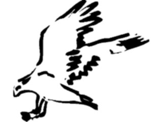 Sticker Custom Preview Image #025500 Animals Line Art Bird Flying06