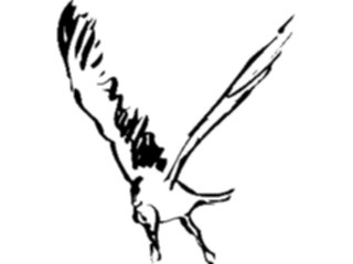 Sticker Custom Preview Image #025504 Animals Line Art Bird Flying10