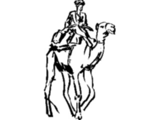 Sticker Custom Preview Image #025540 Animals Line Art Camel2