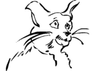 Sticker Custom Preview Image #025545 Animals Line Art Cat05