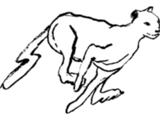 Sticker Custom Preview Image #025546 Animals Line Art Cat06