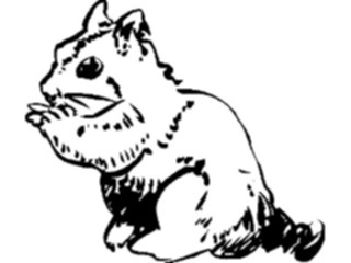 Sticker Custom Preview Image #025560 Animals Line Art Chipmunk