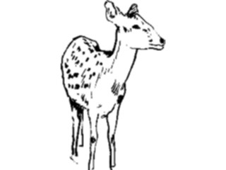 Sticker Custom Preview Image #025569 Animals Line Art Deer4