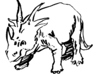 Sticker Custom Preview Image #025577 Animals Line Art Dinosaur07