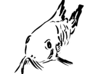 Sticker Custom Preview Image #025633 Animals Line Art Fish05