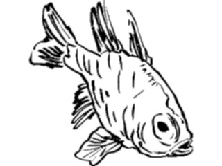 Sticker Custom Preview Image #025638 Animals Line Art Fish10