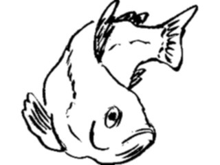 Sticker Custom Preview Image #025639 Animals Line Art Fish11