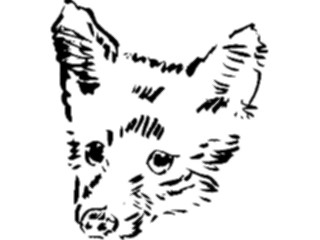 Sticker Custom Preview Image #025650 Animals Line Art Fox2