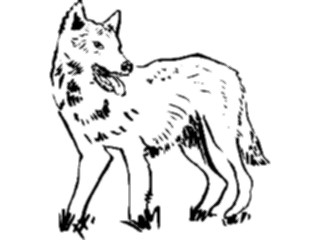 Sticker Custom Preview Image #025651 Animals Line Art Fox3