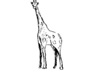 Sticker Custom Preview Image #025656 Animals Line Art Giraffe