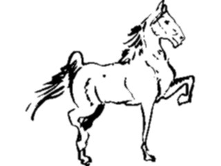 Sticker Custom Preview Image #025670 Animals Line Art Horse6