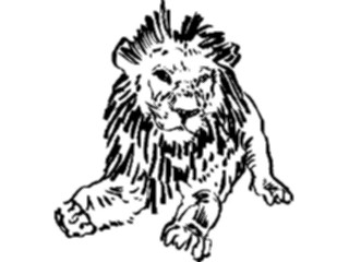 Sticker Custom Preview Image #025680 Animals Line Art Lion2