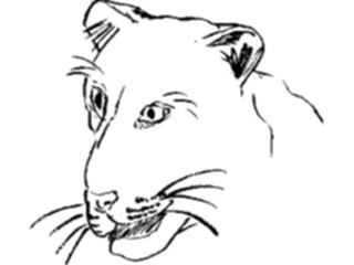 Sticker Custom Preview Image #025686 Animals Line Art Lioness3