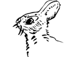 Sticker Custom Preview Image #025708 Animals Line Art Rabbit2