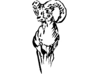 Sticker Custom Preview Image #025711 Animals Line Art Ram2