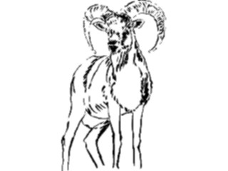 Sticker Custom Preview Image #025712 Animals Line Art Ram3