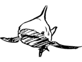 Sticker Custom Preview Image #025723 Animals Line Art Shark1