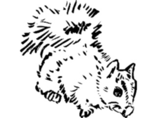 Sticker Custom Preview Image #025730 Animals Line Art Squirrel1