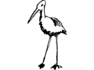 Sticker Custom Preview Image #025733 Animals Line Art Stork2