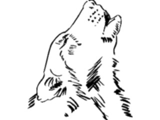 Sticker Custom Preview Image #025741 Animals Line Art Wolf1