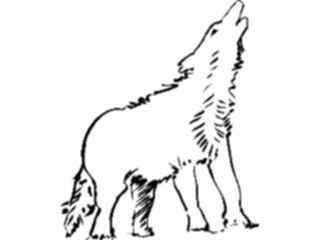 Sticker Custom Preview Image #025742 Animals Line Art Wolf2