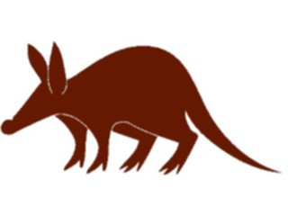 Sticker Custom Preview Image #025743 Animals Silhouettes Aardvark