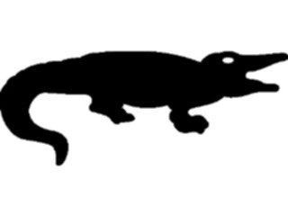 Sticker Custom Preview Image #025745 Animals Silhouettes Alligator2