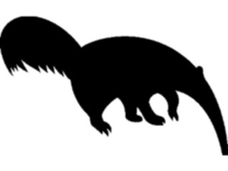 Sticker Custom Preview Image #025750 Animals Silhouettes Anteater