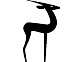 Sticker Custom Preview Image #025752 Animals Silhouettes Antelope2