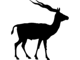 Sticker Custom Preview Image #025753 Animals Silhouettes Antelope3