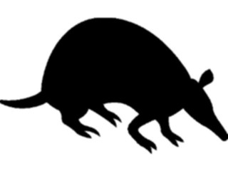 Sticker Custom Preview Image #025757 Animals Silhouettes Armadillo2